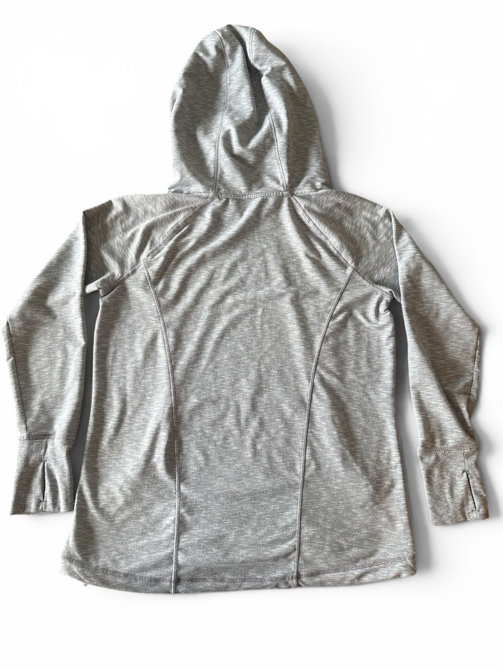 Athleta Women’s Heather Gray Cowl Neck Hooded Pullover Sweatshirt - Picture 3 of 6